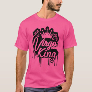 Virgo King Zodiac Sign Dripping Crown Birtday Astr T-Shirt