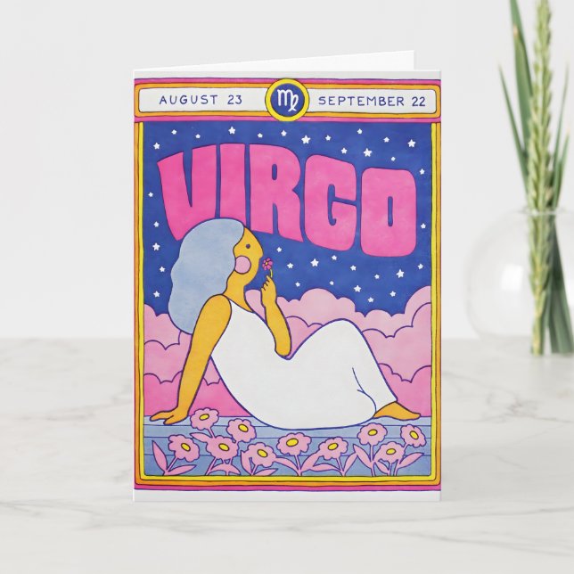 Virgo Letterpress Card (Front)