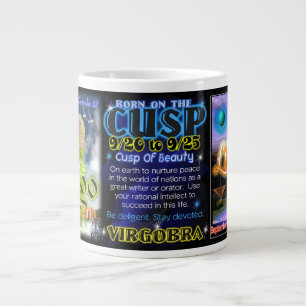 Virgo Libra  zodiac Cusp by Valxart Large Coffee Mug