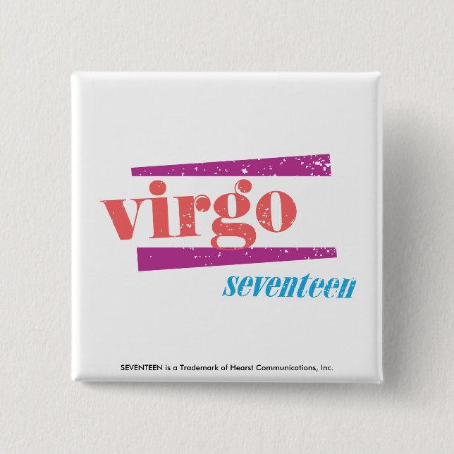 Virgo LtPink 15 Cm Square Badge (Front)