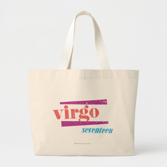 Virgo LtPink Large Tote Bag (Front)