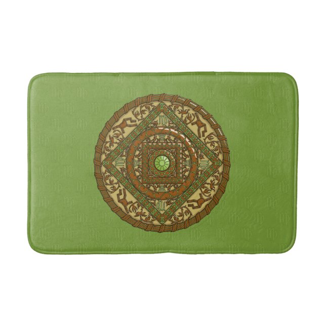 Virgo Mandala Bath Mat (Front)