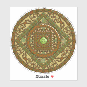 Virgo Mandala Contour Sticker