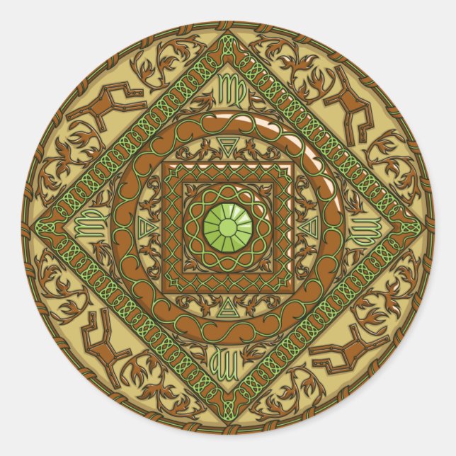 Virgo Mandala Sticker (Front)