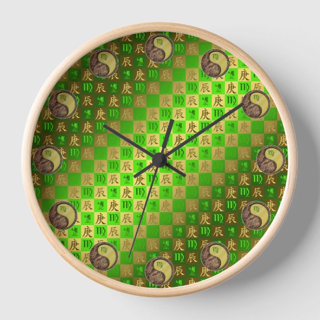 Virgo & Metal Dragon Clock (Front)