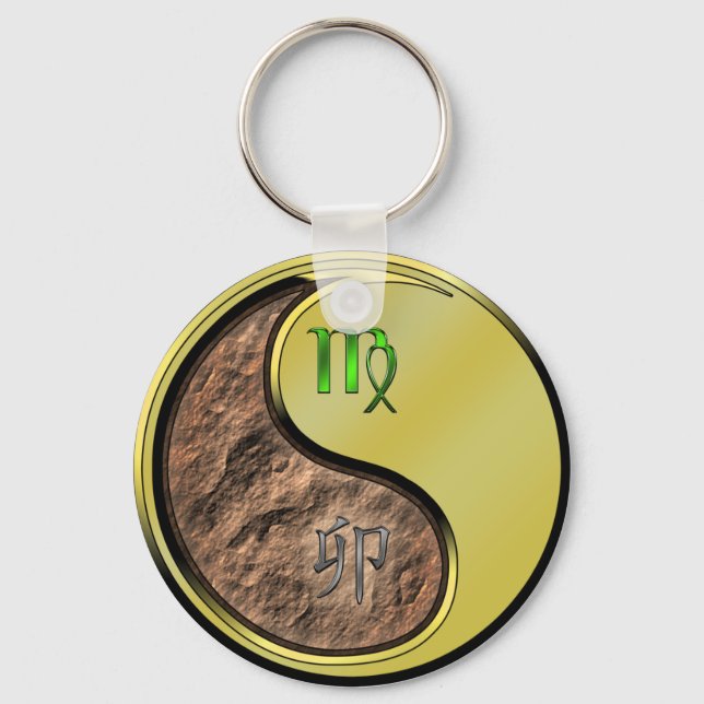 Virgo & Metal Rabbit Key Ring (Front)