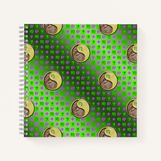 Virgo & Metal Rabbit Notebook (Front)