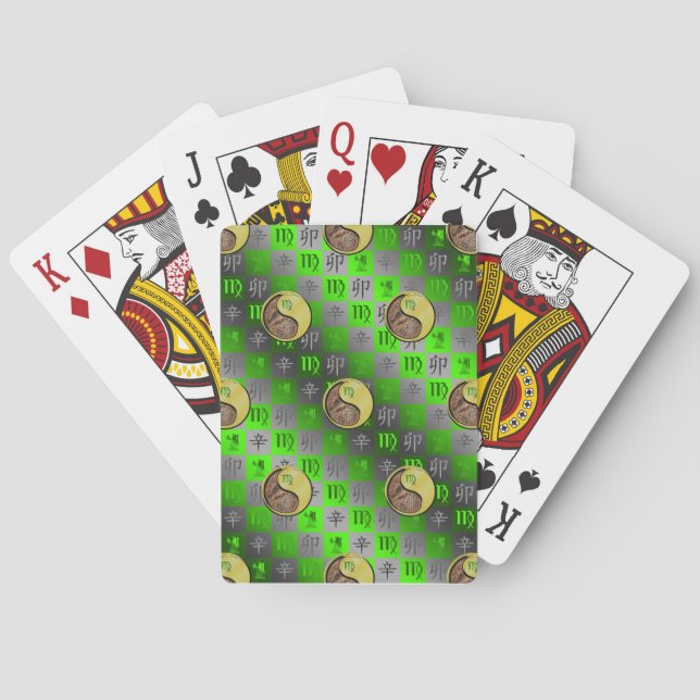 Virgo & Metal Rabbit Playing Cards (Back)