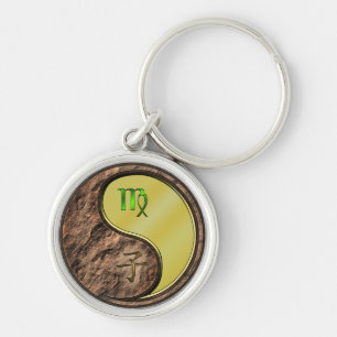 Virgo & Metal Rat Key Ring