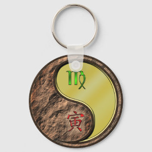 Virgo & Metal Tiger Key Ring