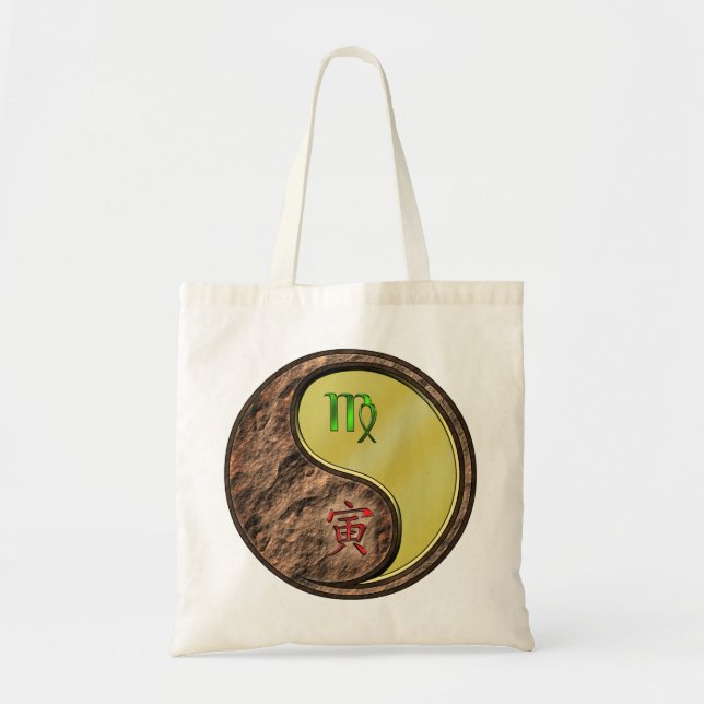 Virgo & Metal Tiger Tote Bag (Front)