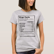 Virgo Nutrition Fact Zodiac T-Shirt