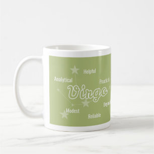 Virgo Olive Green Astrology Zodiac Sign Mug