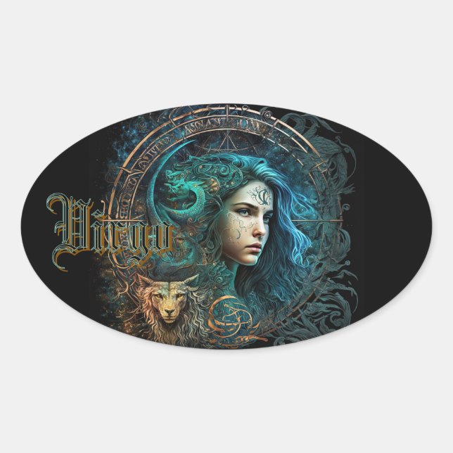 Virgo Oval Sticker (Front)