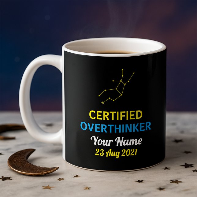 Virgo Overthinker Mug – Fuelled by Coffee & Panic (Creator Uploaded)