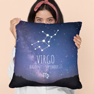 Virgo   Personalised Zodiac Constellation Cushion