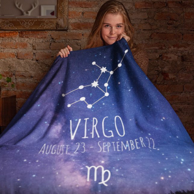 Virgo | Personalised Zodiac Constellation Fleece Blanket (Creator Uploaded)