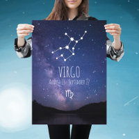 Virgo | Personalised Zodiac Constellation Poster