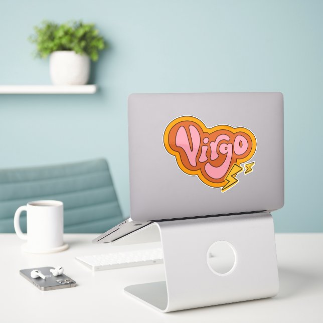 Virgo Power | Soft Girl | Aesthetic Horoscope Top (Laptop On Desk)
