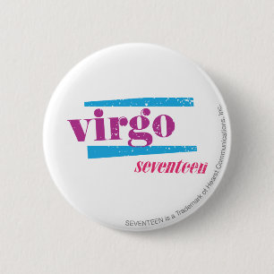 Virgo Purple 6 Cm Round Badge