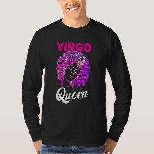 Virgo Queen Black Woman Afro Natural Hair African T-Shirt