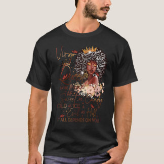 Virgo Queen Sweet As Candy Birthday  For Black Wom T-Shirt