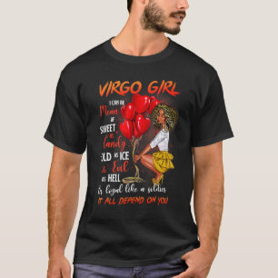 Virgo Queen Sweet As Candy Birthday For Black Wome T-Shirt