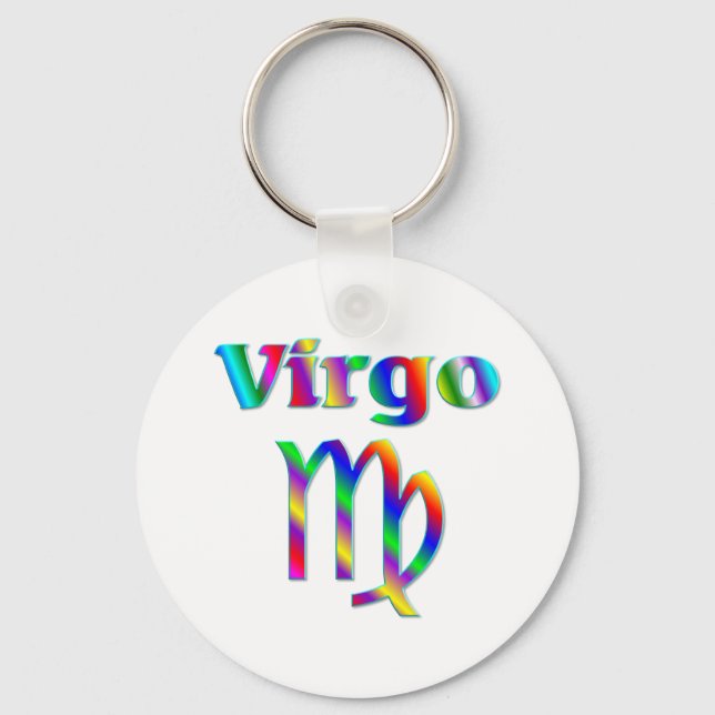 Virgo Rainbow Key Ring (Front)