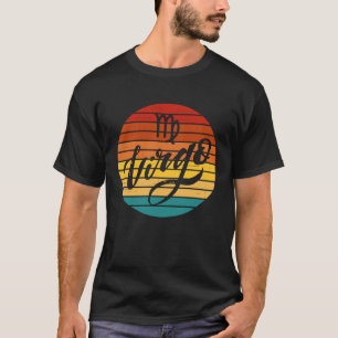 Virgo Retro Colorful Sunset Zodiac Signs Personali T-Shirt