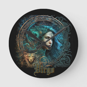 Virgo Round Clock