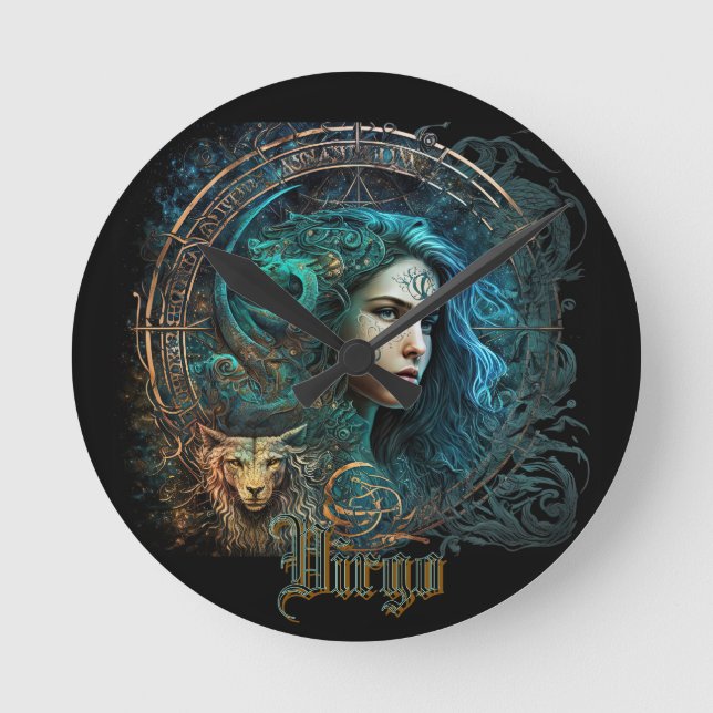 Virgo Round Clock (Front)