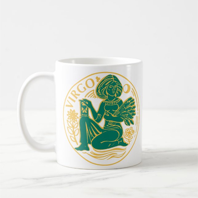 Virgo Sign of the Zodiac Coffee Mug (Left)