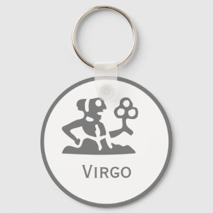 Virgo Sign of the Zodiac Design Key Ring