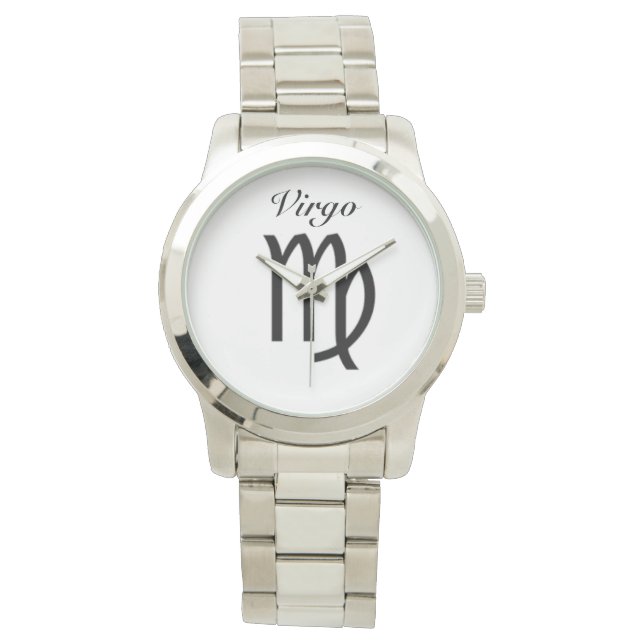 Virgo Sign of the Zodiac. Mens Watches. Watch (Front)