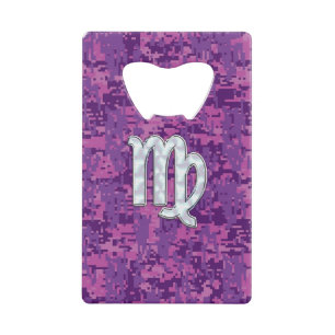 Virgo Sign on Pink Fuchsia Digital Camouflage