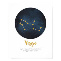 Virgo star sign print