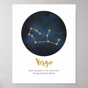 Virgo star sign print
