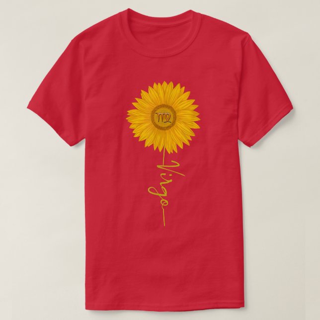 Virgo Sunflower Zodiac Sign Floral Horoscope Women T-Shirt (Design Front)