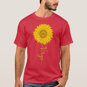 Virgo Sunflower Zodiac Sign Floral Horoscope Women T-Shirt