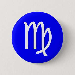 Virgo Symbol 6 Cm Round Badge