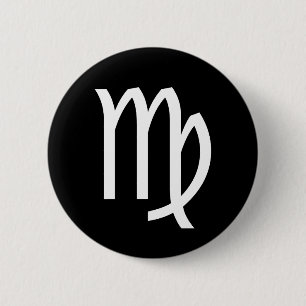 Virgo Symbol 6 Cm Round Badge