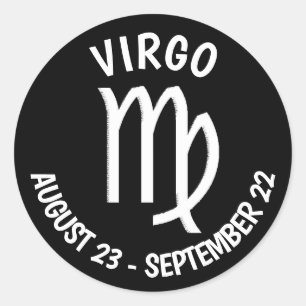 Virgo Symbol Classic Round Sticker