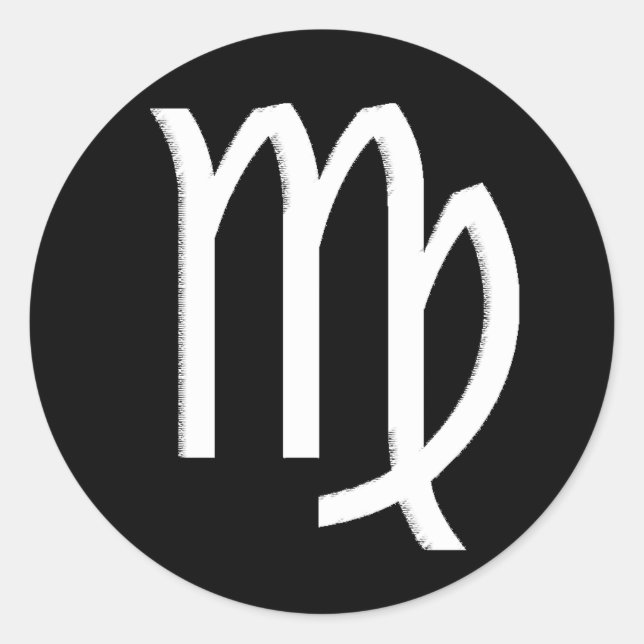 Virgo Symbol Classic Round Sticker (Front)
