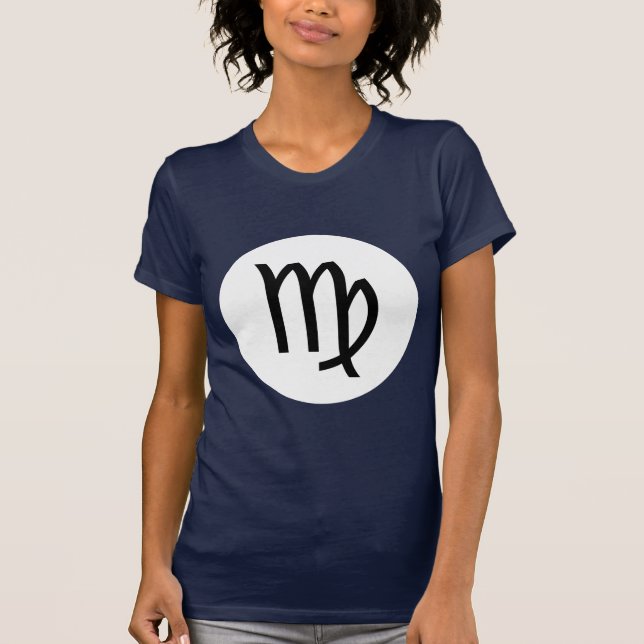 Virgo Symbol - Dark Tee - Customised (Front)
