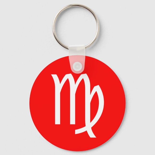 Virgo Symbol Key Ring (Front)