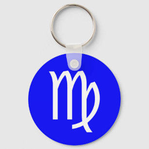 Virgo Symbol Key Ring