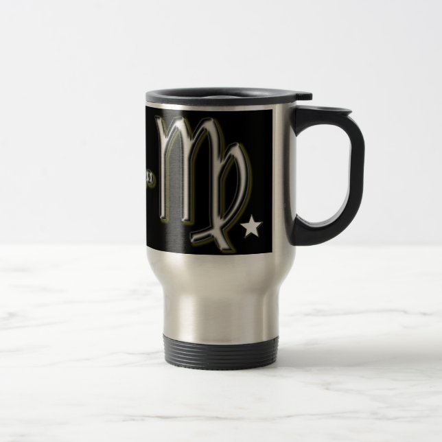 Virgo symbol travel mug (Right)