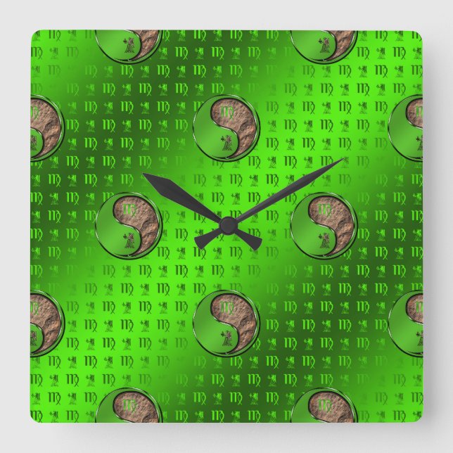 Virgo the Harvester Square Wall Clock (Front)