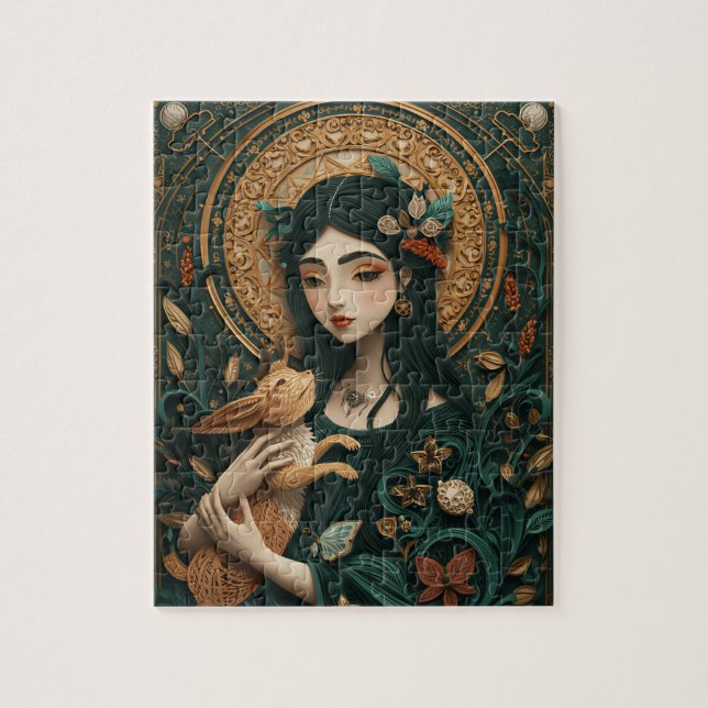 Virgo The Maiden Paper Quilling  Jigsaw Puzzle (Vertical)