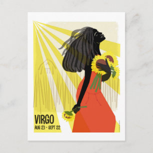 Virgo the Maiden Zodiac Postcard